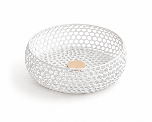 Honeycomb Bowl used as a fruit bowl on a dining table