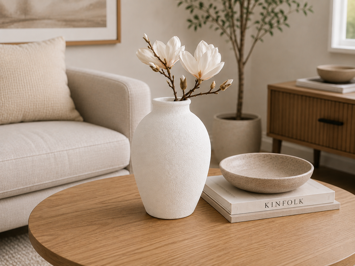 Dune Vase sandy matte texture — close-up detail