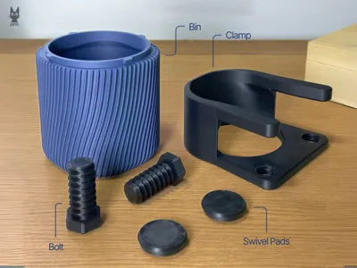Clamp-On Desk Bin