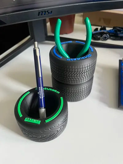 Race Tyre Pen Holder Set