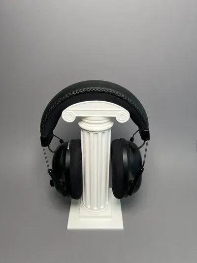 Greek Column Headphone Stand fluted column detail — close-up