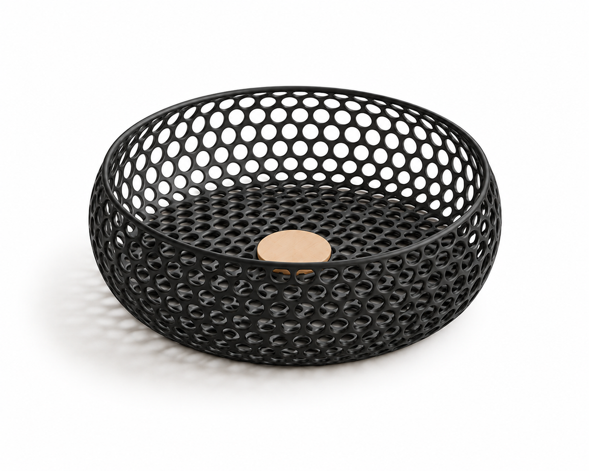 Honeycomb Bowl lattice pattern casting shadows — close-up detail