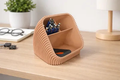 Ridge Desk Organiser — ribbed pen and desk tidy, Australian made