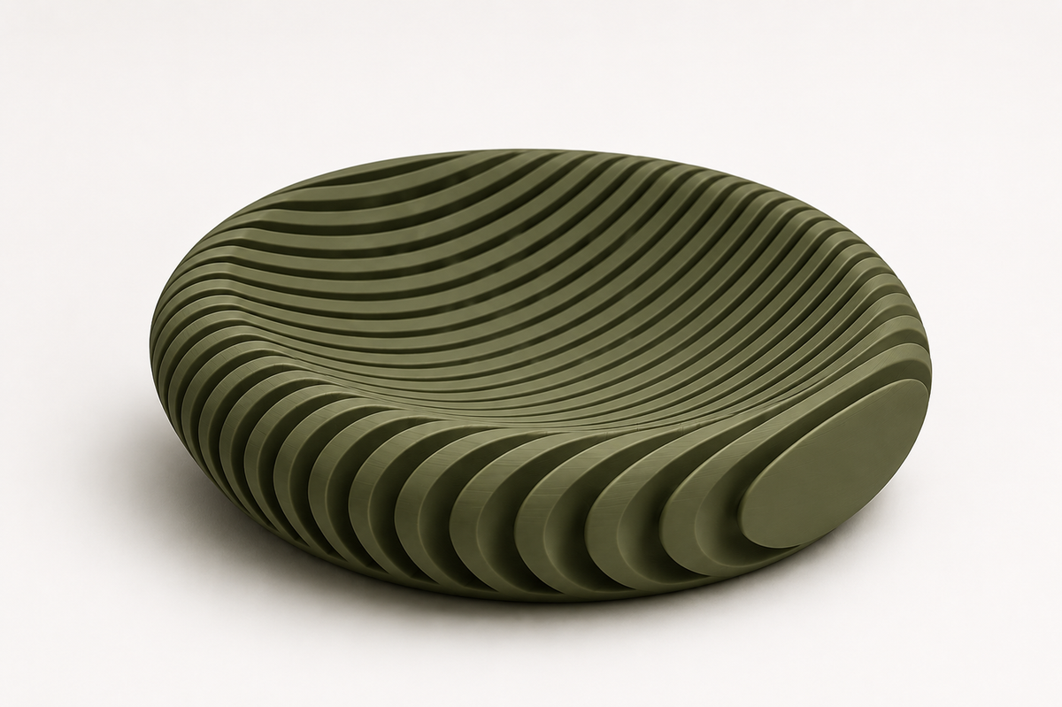 Contour Bowl concentric contour ripples — close-up detail
