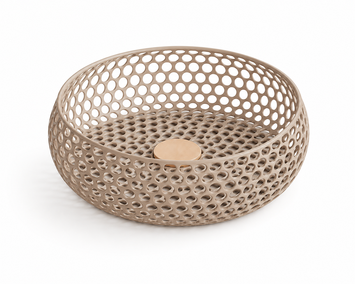 Honeycomb Bowl styled empty as a sculptural centrepiece