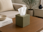 Fluted Square Tissue Box Cover