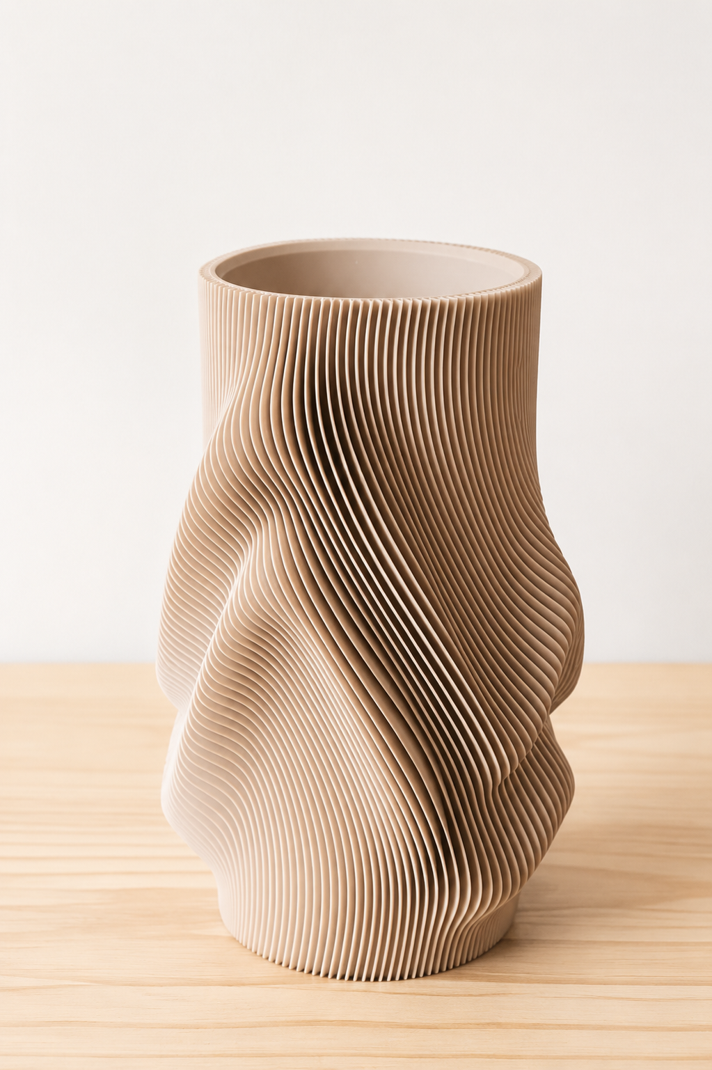 Swirl Vase — twisting ridged sculptural vase for dried stems, made in Melbourne