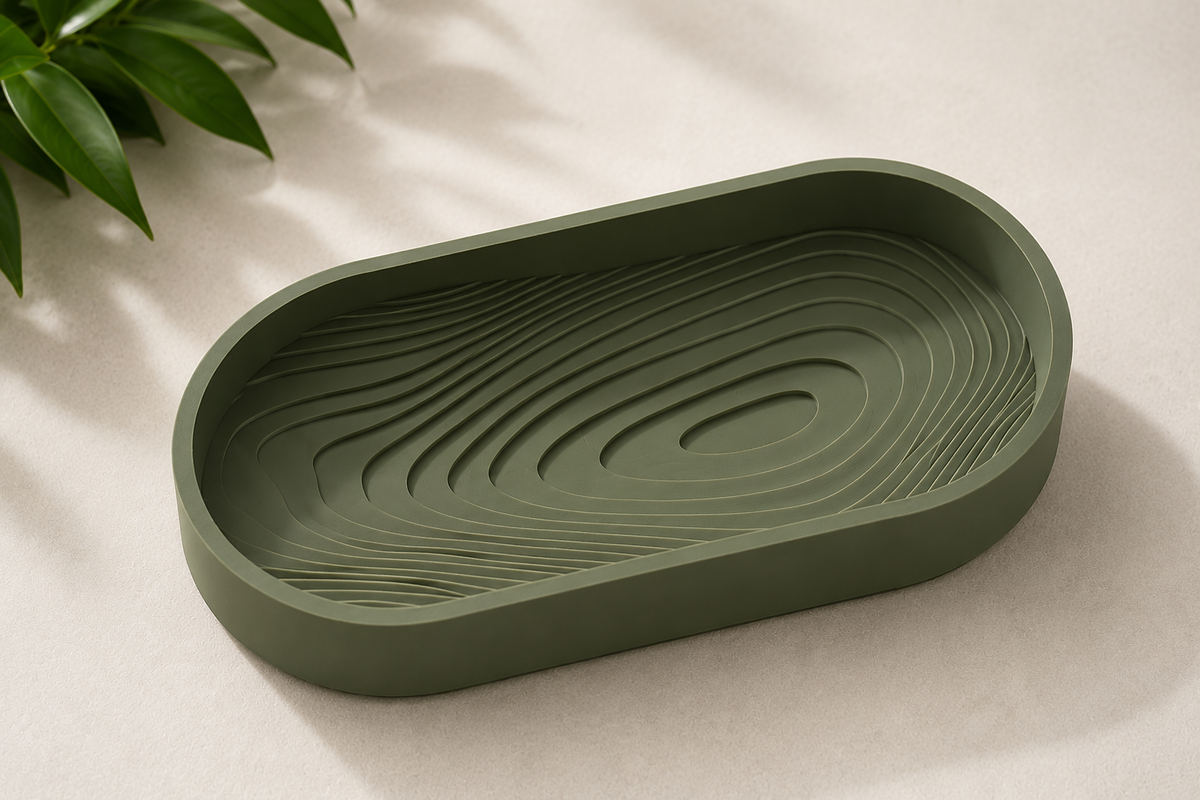 Zen Garden Tray concentric rippled ridges — close-up detail