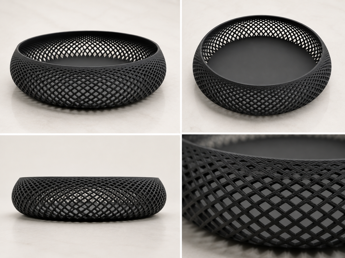 Lattice Bowl — open-lattice decorative bowl centrepiece, made in Melbourne